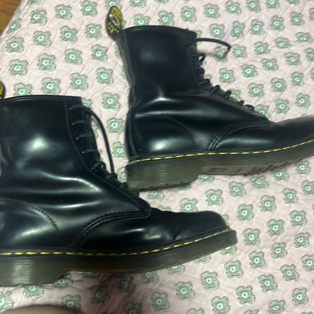 slightly worn doc martins